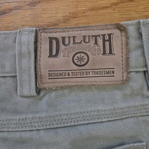 Duluth Trading Khaki Canvas Pants 35 × 28